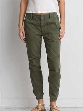 American Eagle Outfitters Olive Green Stretch Cargo Pants
